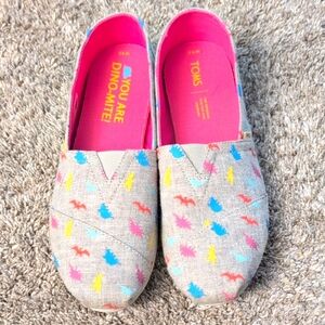 TOMS Colorful Dinosaur Slip-On Shoes